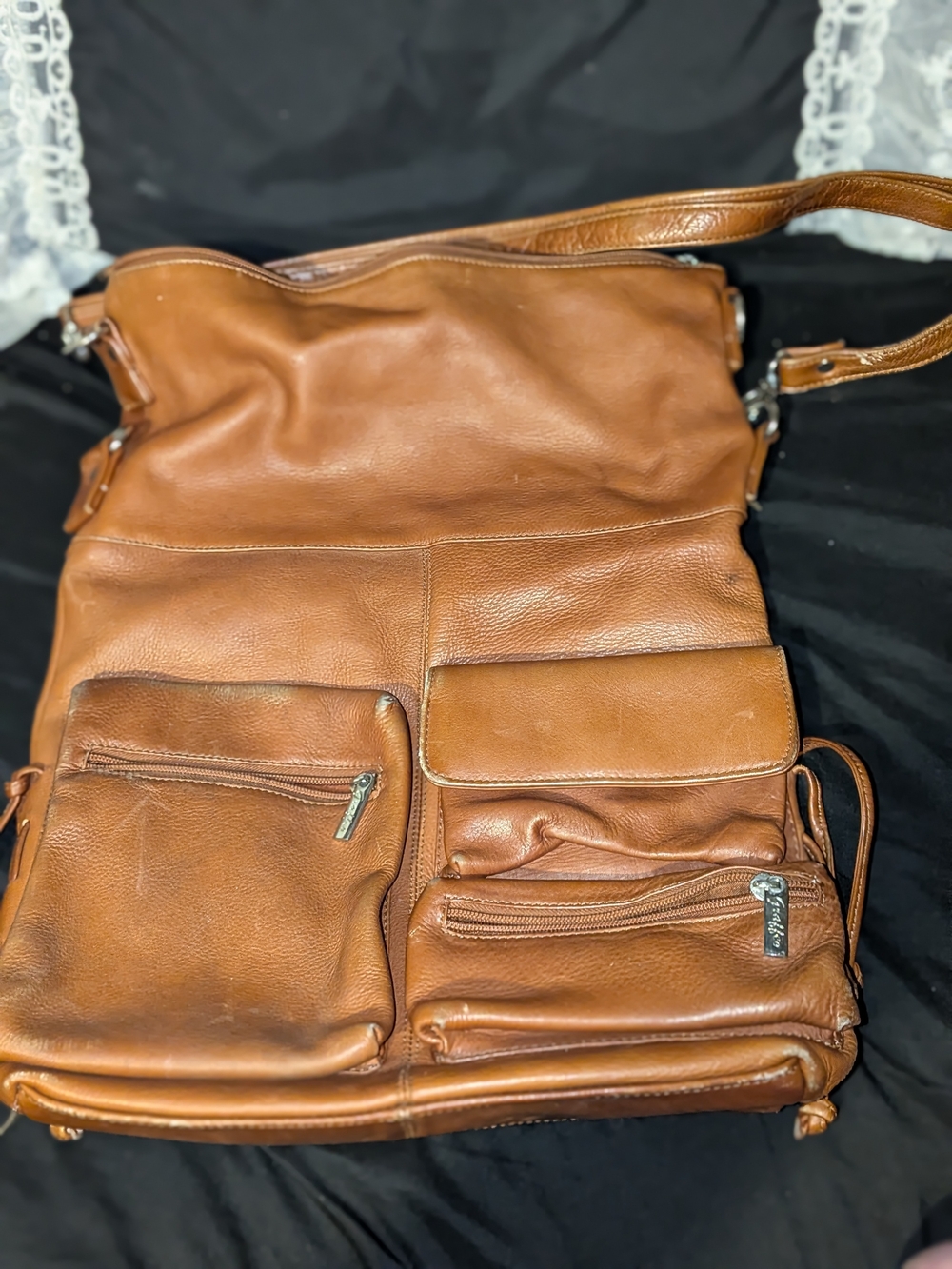 vintage Ghibli Italian leather convertible bag